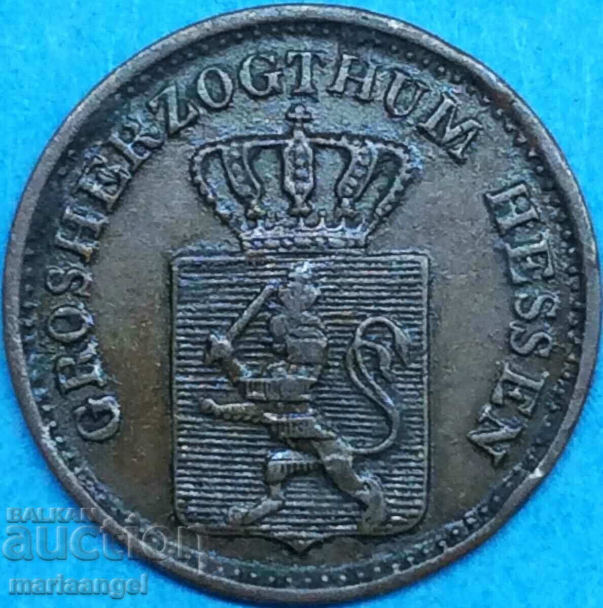 1 pfennig 1870 Hesse-Darmstadt Germania Ludwig III (1848-1877)