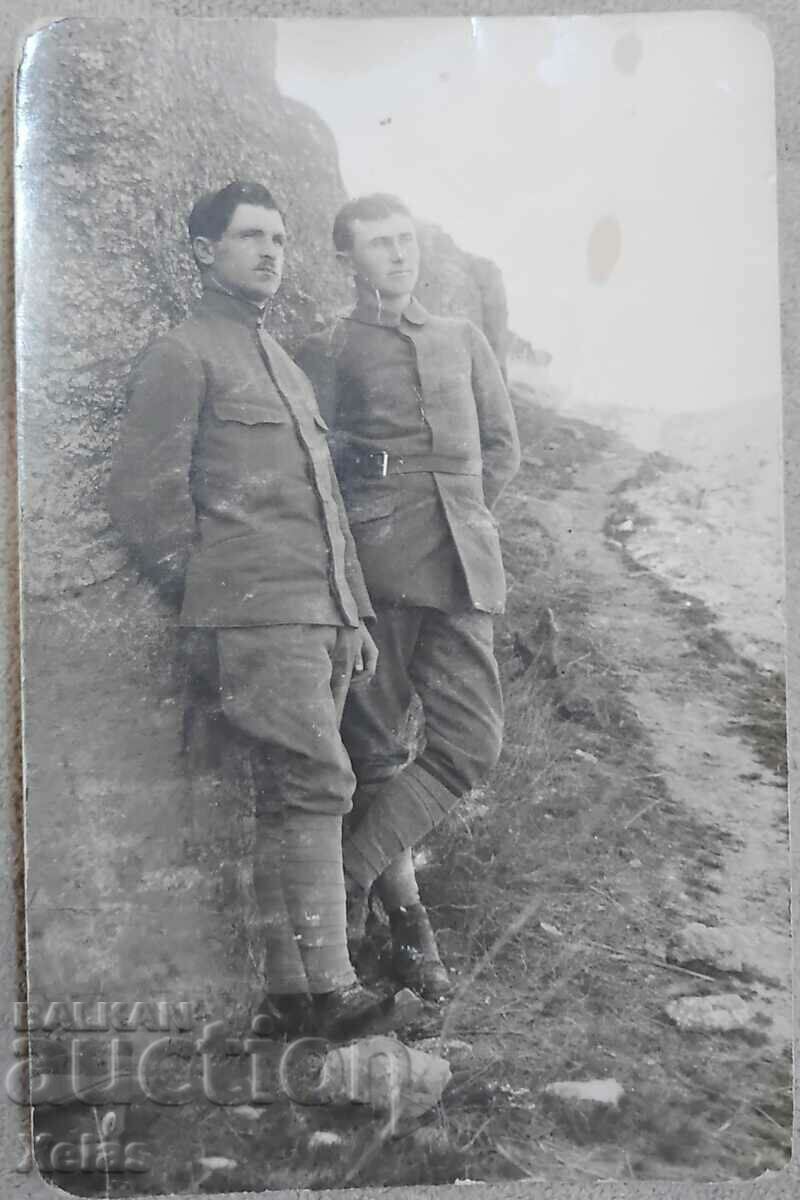 Стара военна снимка войници Меджидия Добруджа