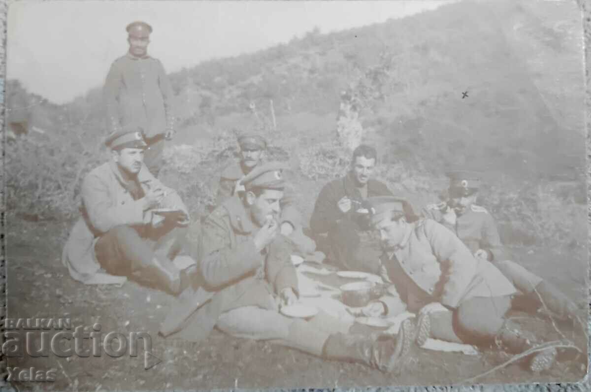 Old military photo soldiers 1917 Kichevo Macedonia