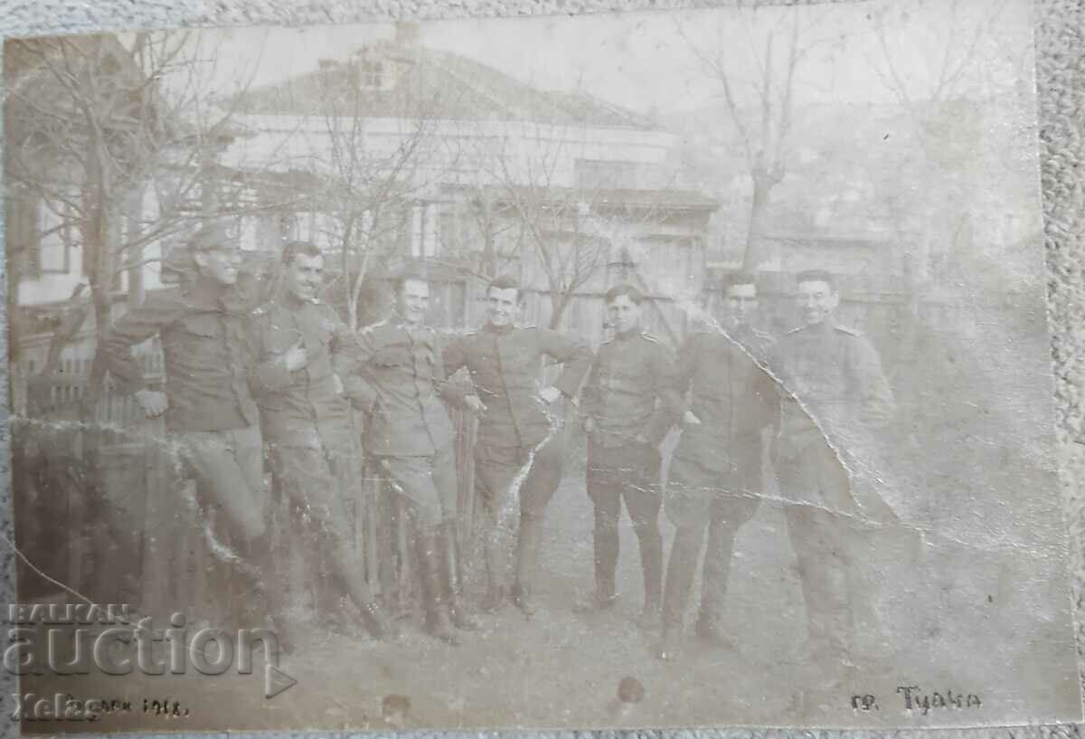 Old military photo soldiers 1918 Tulcea Romania