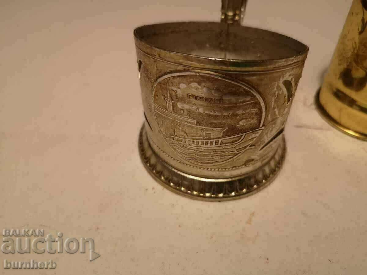 Napkin holder and cup stand - brass with price 40.00 BGN | € 20.45