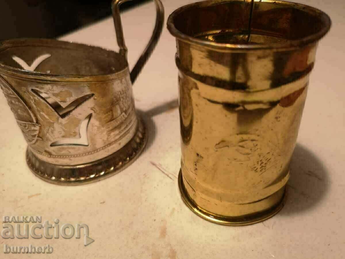 Delivery of Napkin holder and cup stand - brass