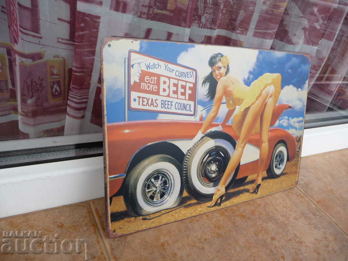 Metal sign car flat tire change tires roadside assistance erot with price 18.00 BGN | € 9.20 Metal sign car flat tire change tires roadside assistance erot with price 18.00 BGN | € 9.20