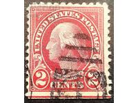 USA 2 cents 1902 Washington Multicolor used postage..