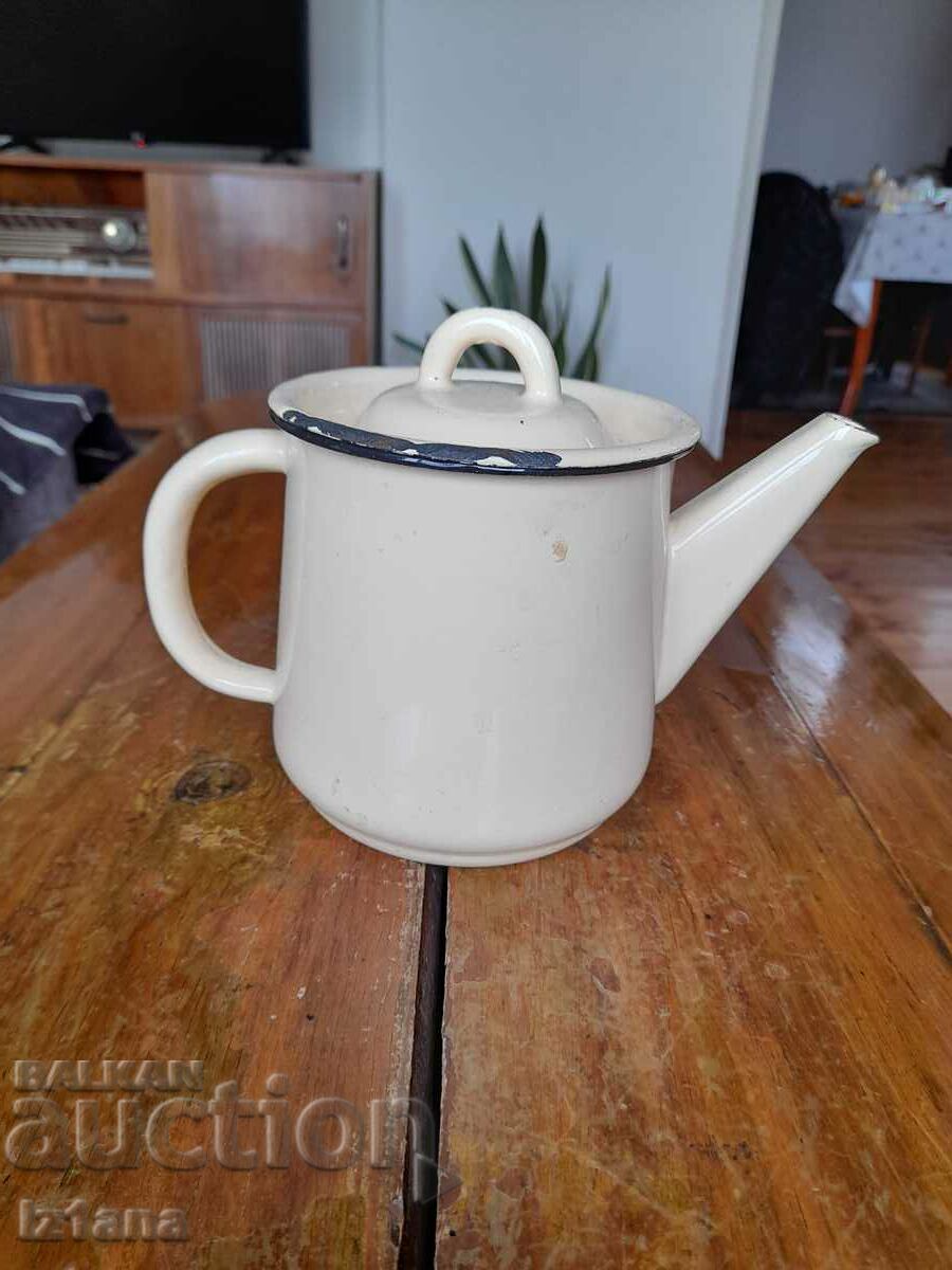 Auction Old enamel teapot Auction Old enamel teapot