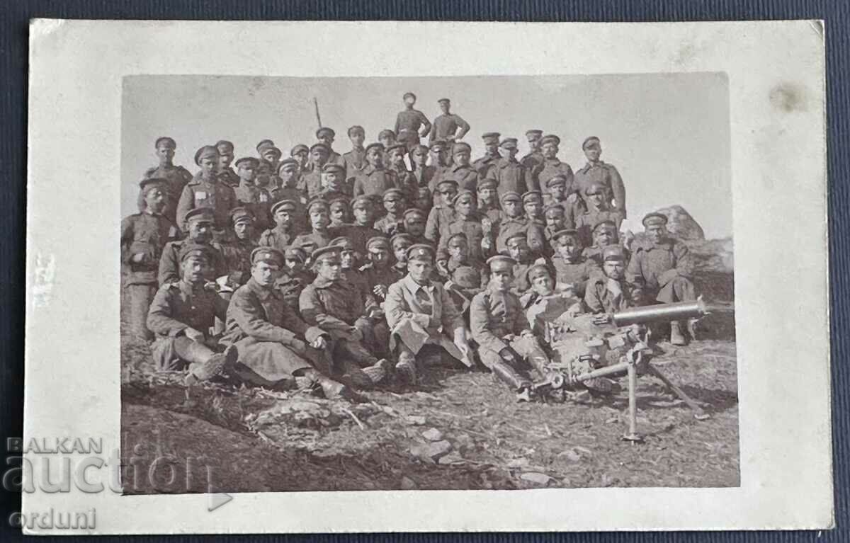 4063 Kingdom of Bulgaria soldiers officers heavy machine gun PSV