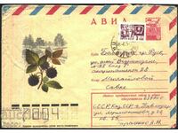 Ταξιδευμένος φάκελος Flora Blackberry Forest Trees 1977 από την ΕΣΣΔ