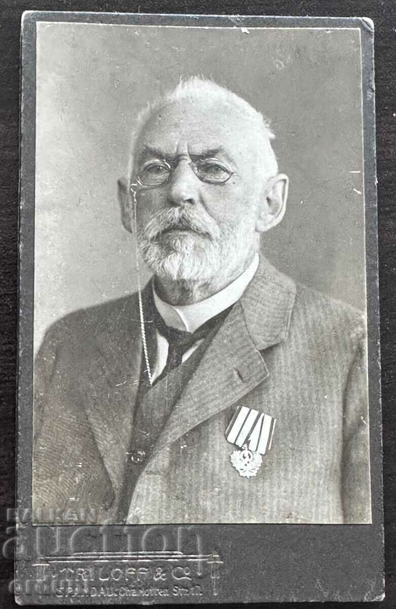 4074 Германия фото мъж с орден около 1900г.