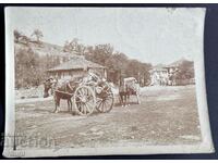 4080 Kingdom of Bulgaria old village cart horse around 1912.