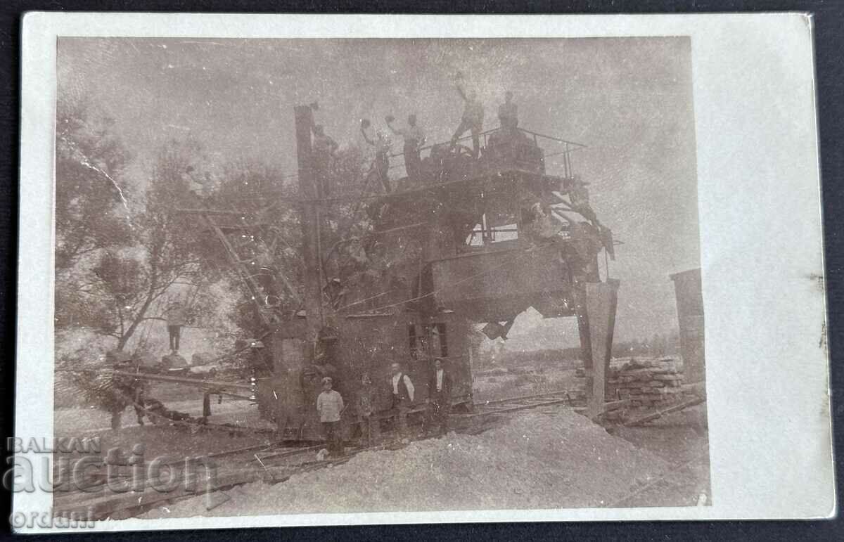 4086 Kingdom of Bulgaria sand mining machine circa 1925.