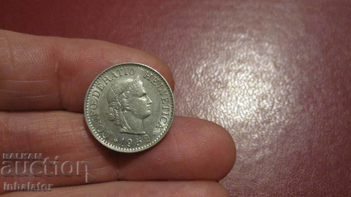 1959 10 ρουπένια Ελβετία