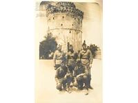 Grecia Fotografie militară veche, fotografie - trei soldați ....