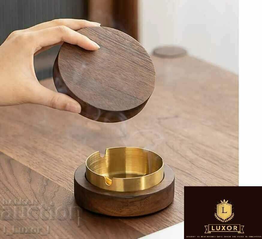 Stylish Golden Bamboo Ashtray