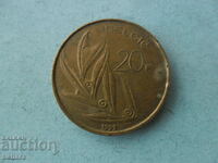 20 франка 1993 г.  Белгия