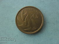 20 франка 1980 г.  Белгия