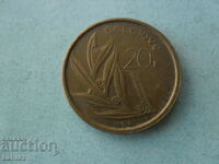 20 франка 1981 г.  Белгия