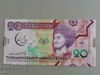 Bancnota - Turkmenistan - 20 manat UNC | 2017
