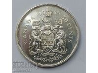 50 цента сребро Канада 1965 - сребърна монета