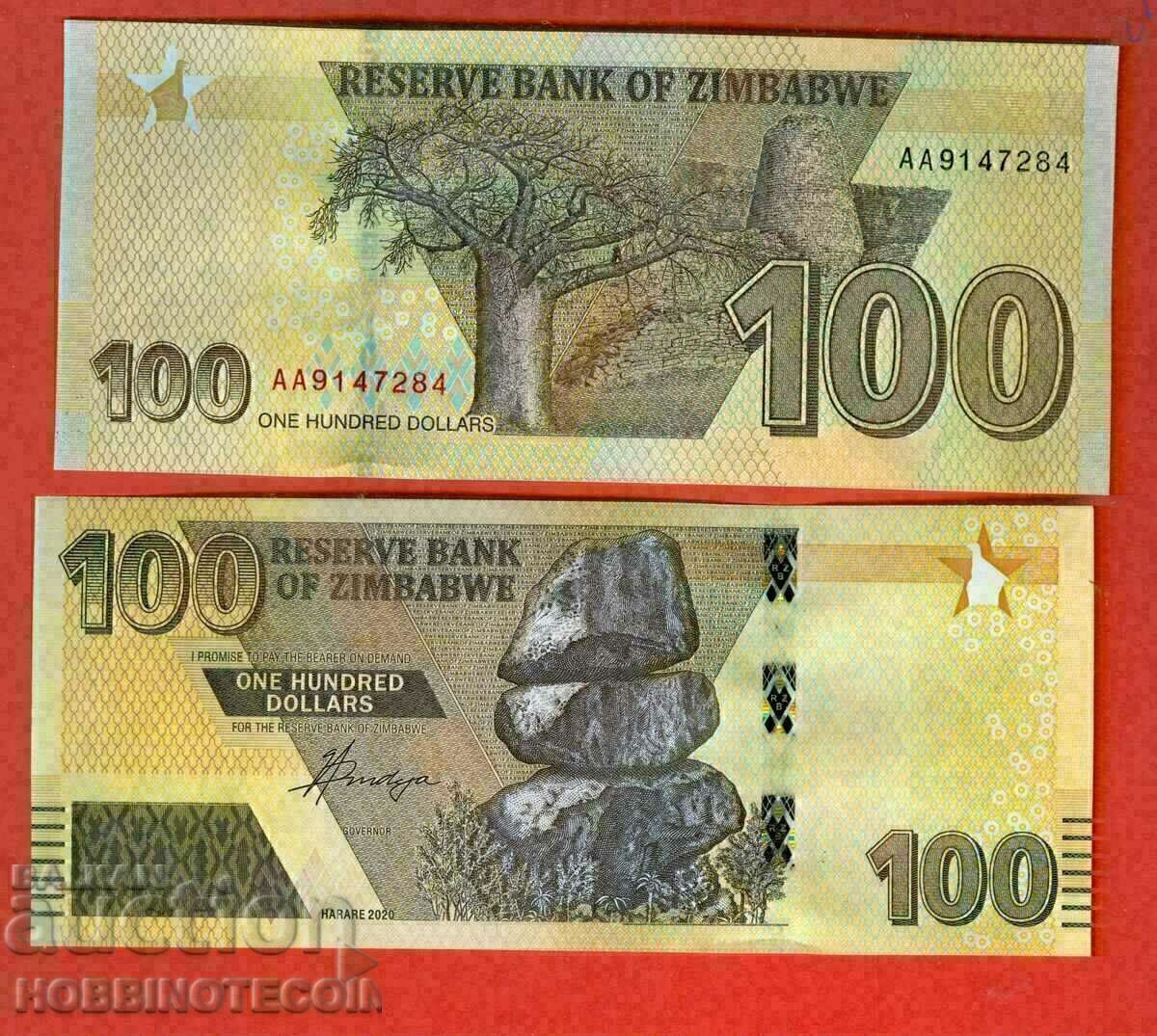 ZIMBABWE ZIMBABWE $100 issue - issue 2020 - 2022 NEW UNC