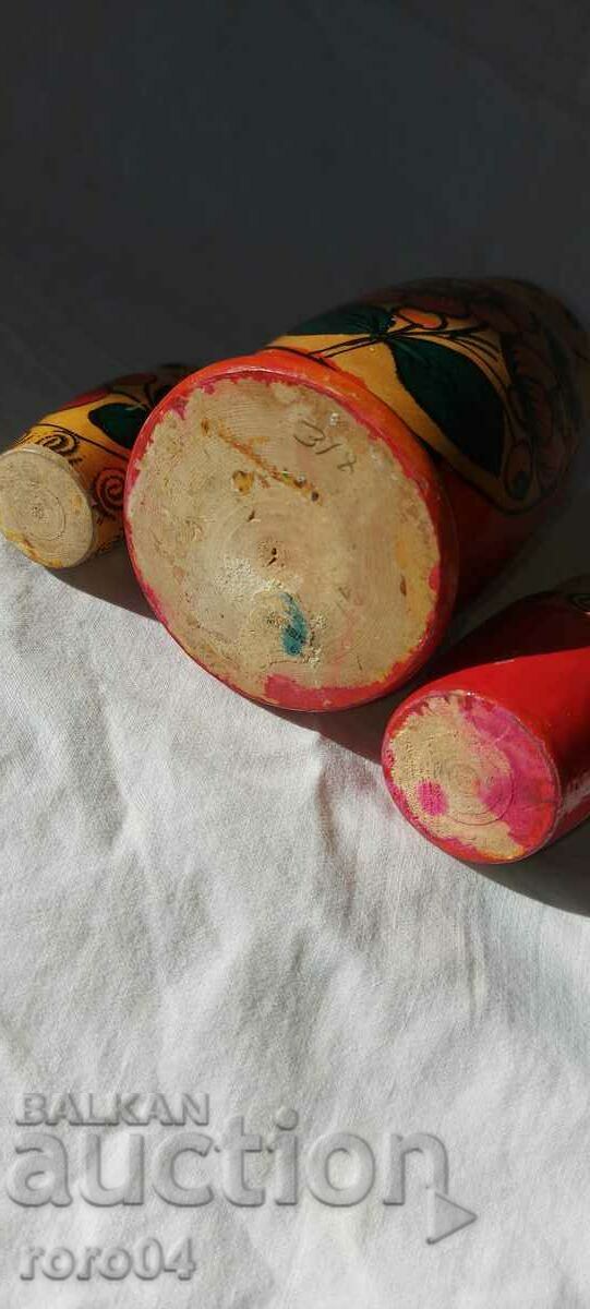 MATRYOSHKI - 3 NUMBERS - USSR with price 31.50 BGN | € 16.11 MATRYOSHKI - 3 NUMBERS - USSR with price 31.50 BGN | € 16.11