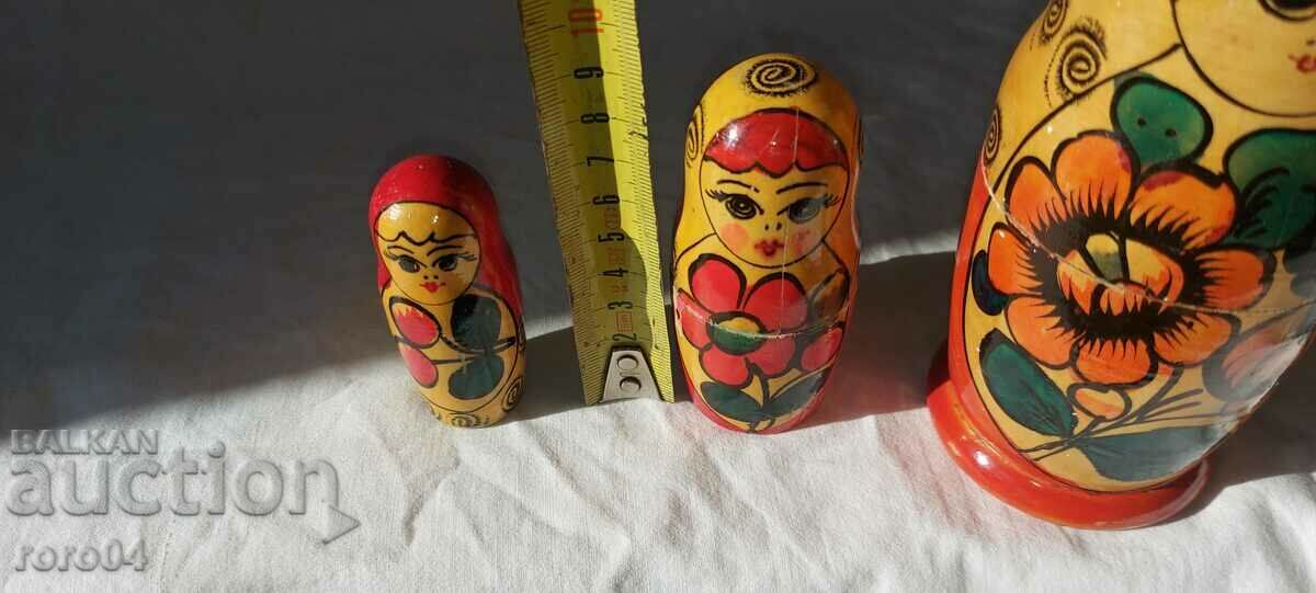 MATRYOSHKI - 3 NUMBERS - USSR - 5 MATRYOSHKI - 3 NUMBERS - USSR - 5