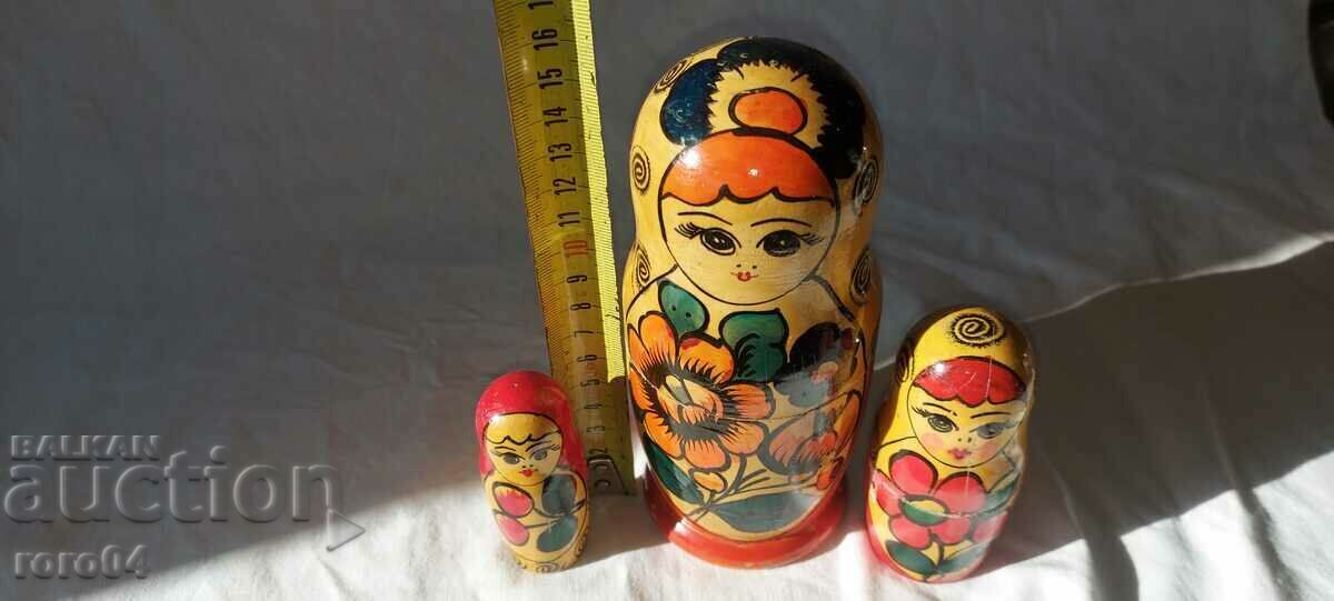 MATRYOSHKI - 3 NUMBERS - USSR - 6 MATRYOSHKI - 3 NUMBERS - USSR - 6