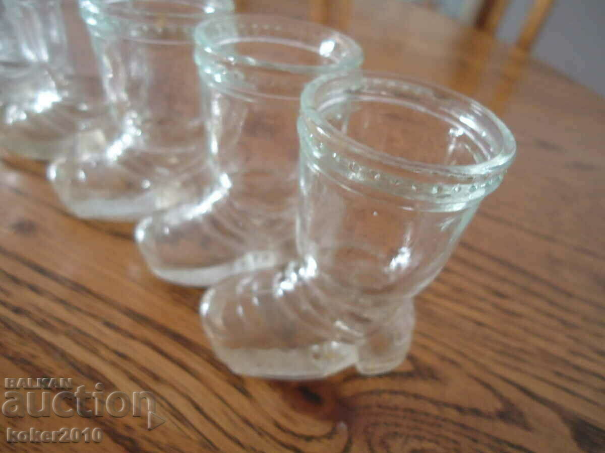 Παλιά γερμανικά ποτήρια-μποτάκια απεριτίφ 6 τεμ. - 6 Παλιά γερμανικά ποτήρια-μποτάκια απεριτίφ 6 τεμ. - 6