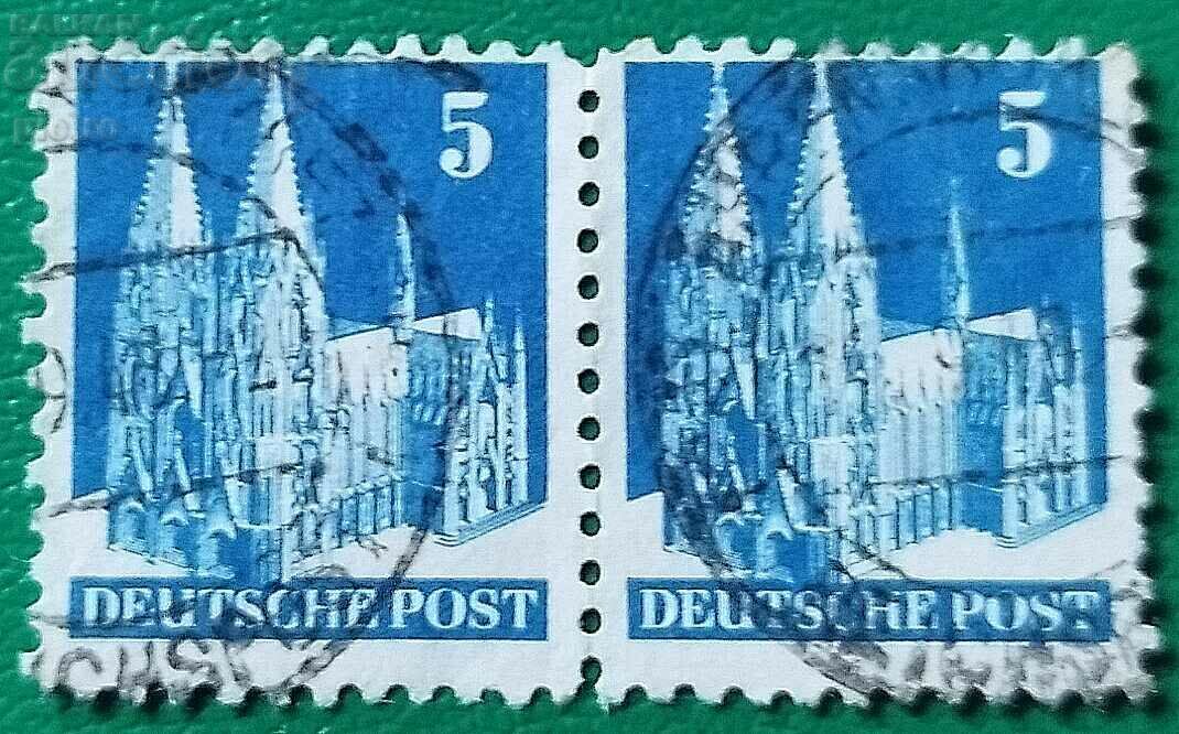 Germany 5 pf.1950 Stamped horizontal postal d...