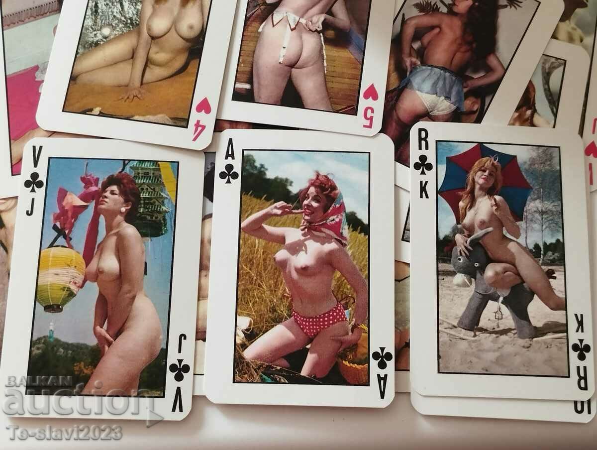 Old French erotic playing cards