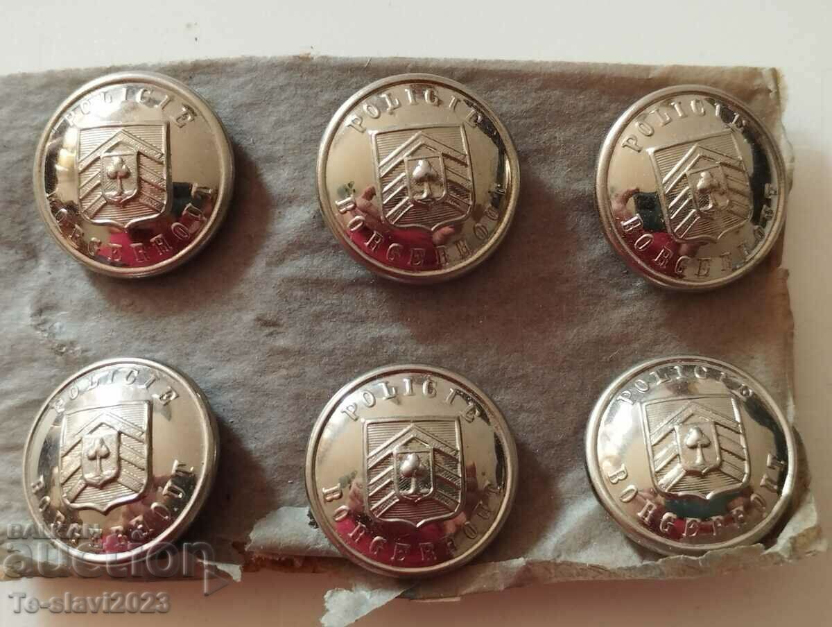 Old metal buttons - Police Belgium