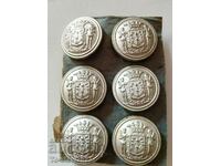 Old metal buttons - military uniform Belgium