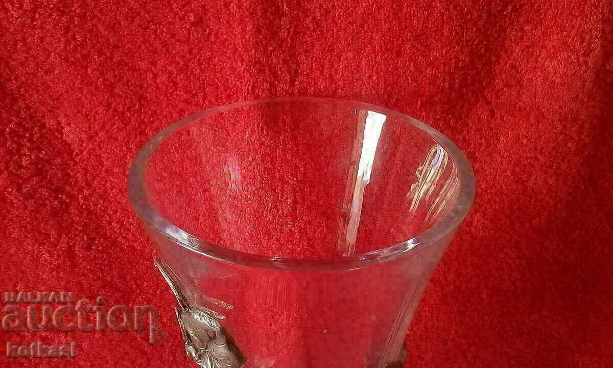 Παλιό μεγάλο βάζο από μασίφ κρύσταλλο διακοσμημένο - 5 Παλιό μεγάλο βάζο από μασίφ κρύσταλλο διακοσμημένο - 5