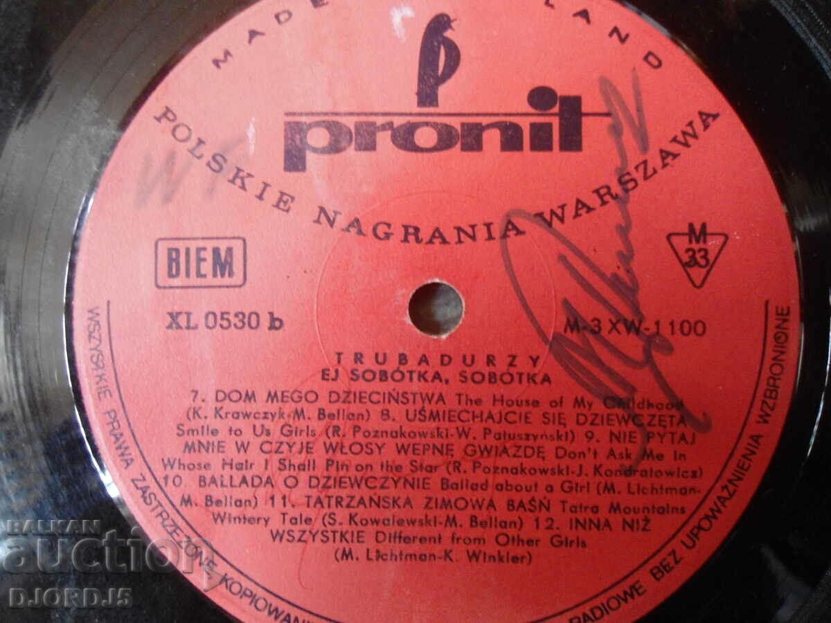 Delivery of TRUBADURZY, Pronil, Turntable, Large