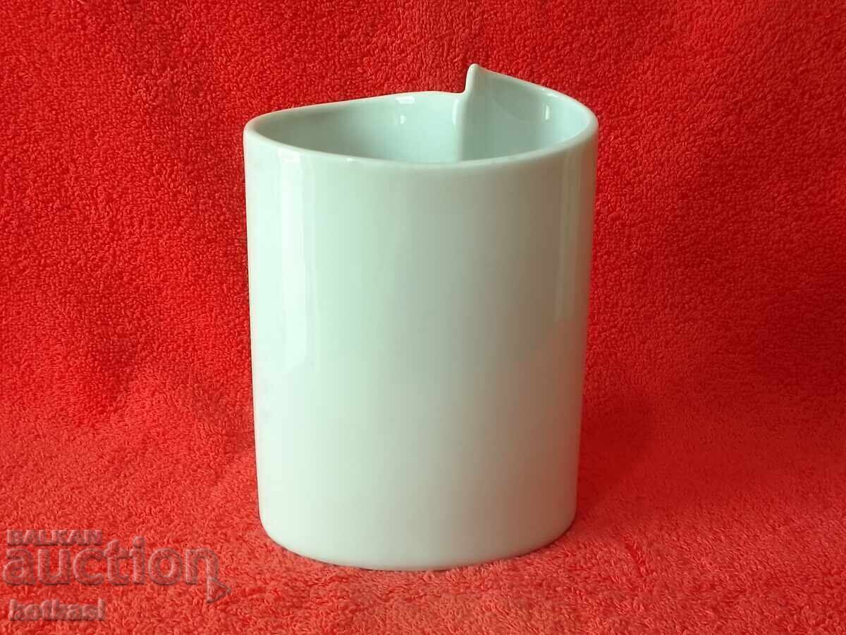 Old white porcelain vase Bareuther Germany Old white porcelain vase Bareuther Germany