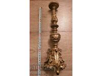 Large Baroque candlestick, Marked, Resin, 40cm
