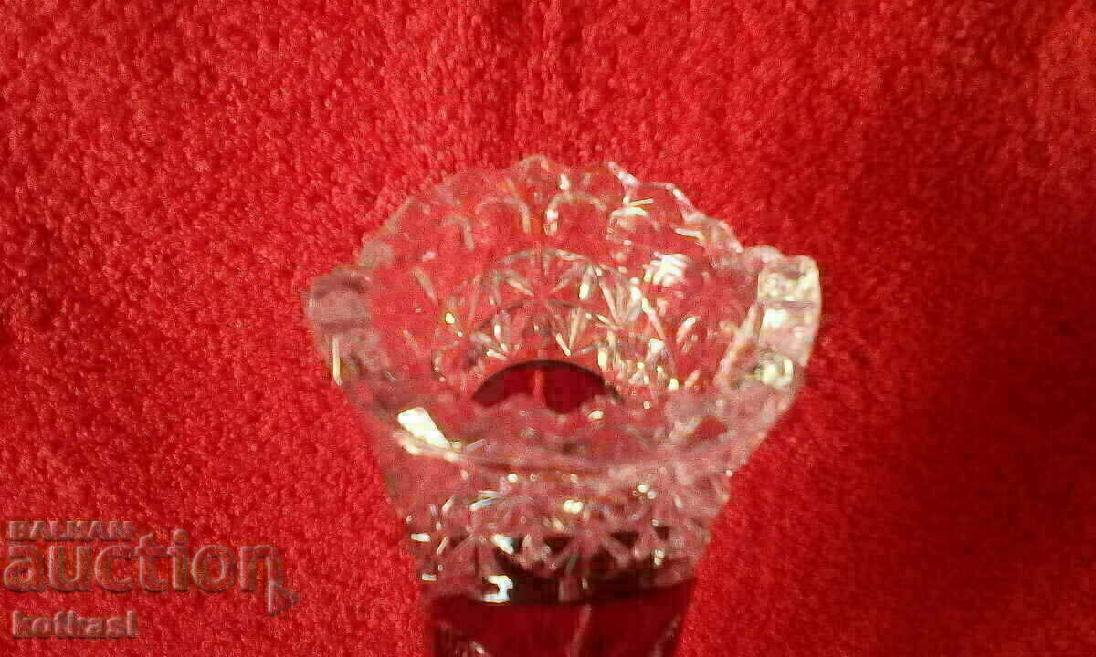 Massive Crystal Vase Germany bird sparrow - 5 Massive Crystal Vase Germany bird sparrow - 5