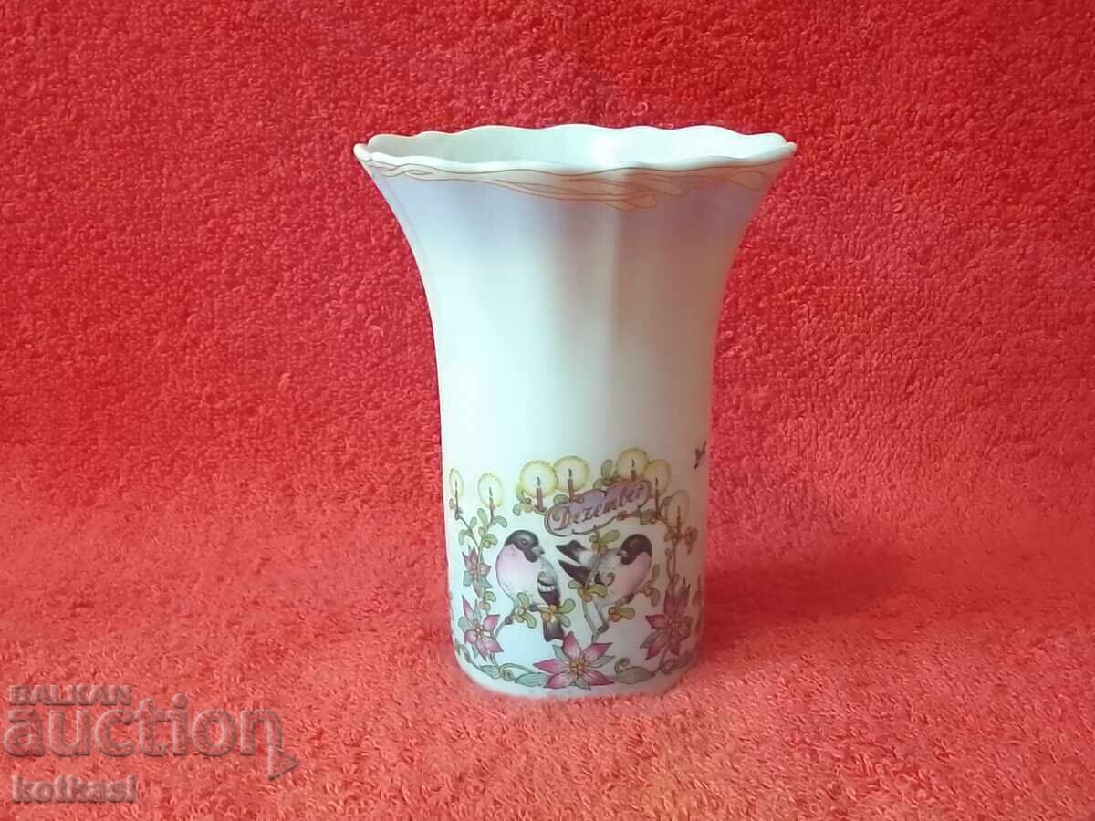 Auction  Porcelain vase Hutschenreuther Germany author signed