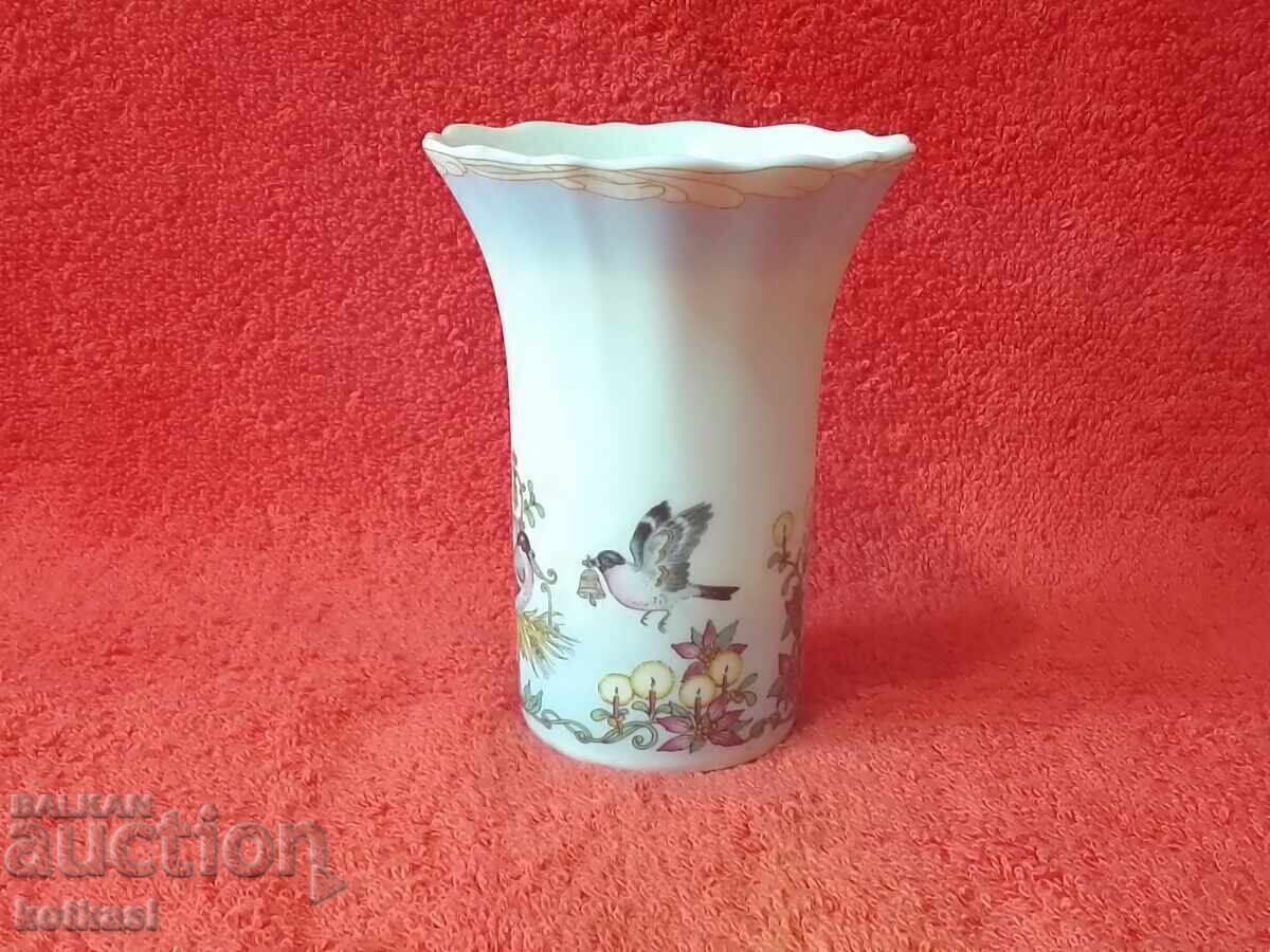 Porcelain vase Hutschenreuther Germany author signed