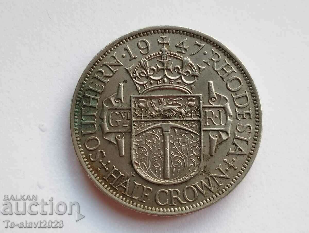 1947 Южна  Родезия  Half Crown - монета