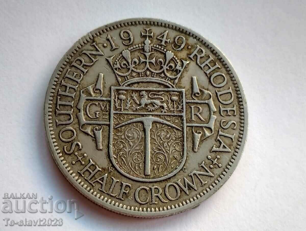 1949 Южна  Родезия  Half Crown - монета