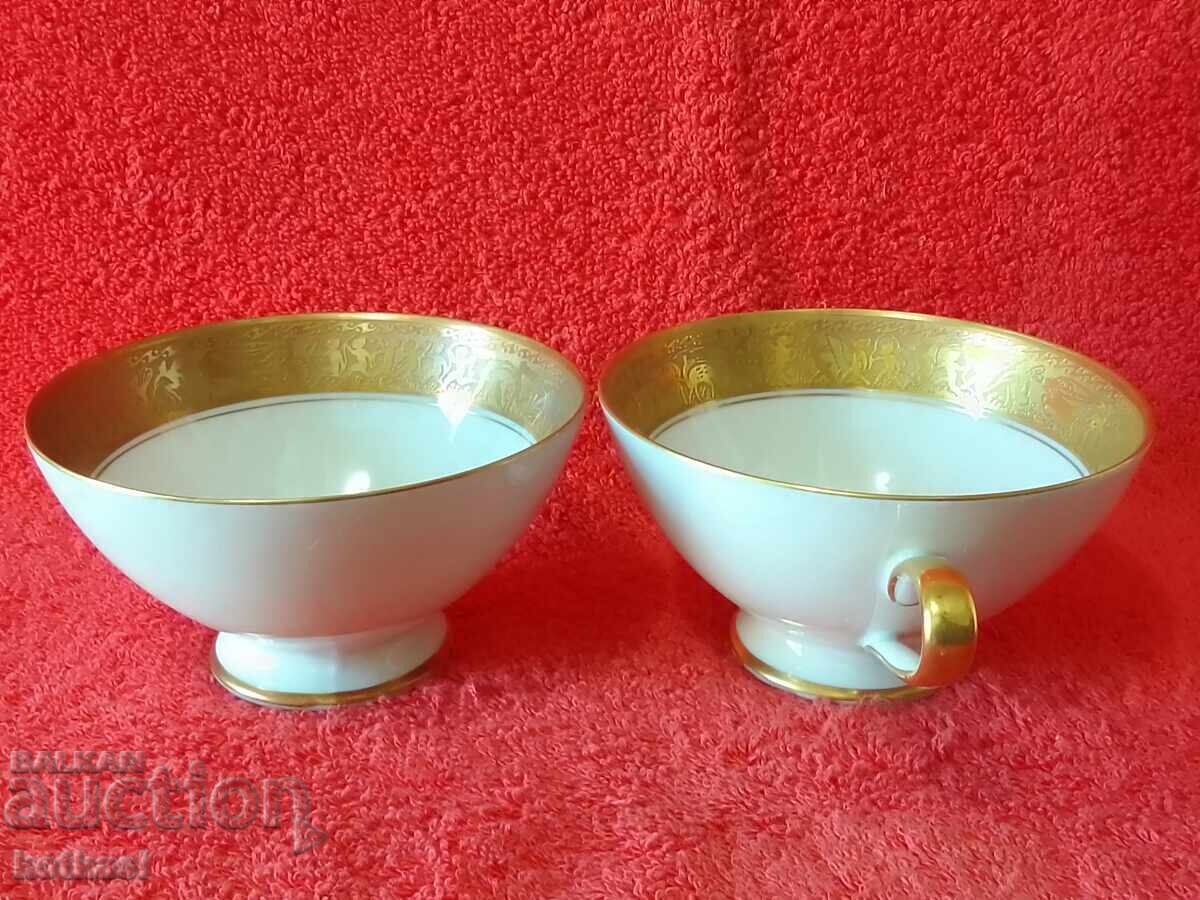 Лот 2 броя порцеланови чаши tirschenreuth позлата кантове с цена 16.50 лв. | € 8.44 Лот 2 броя порцеланови чаши tirschenreuth позлата кантове с цена 16.50 лв. | € 8.44