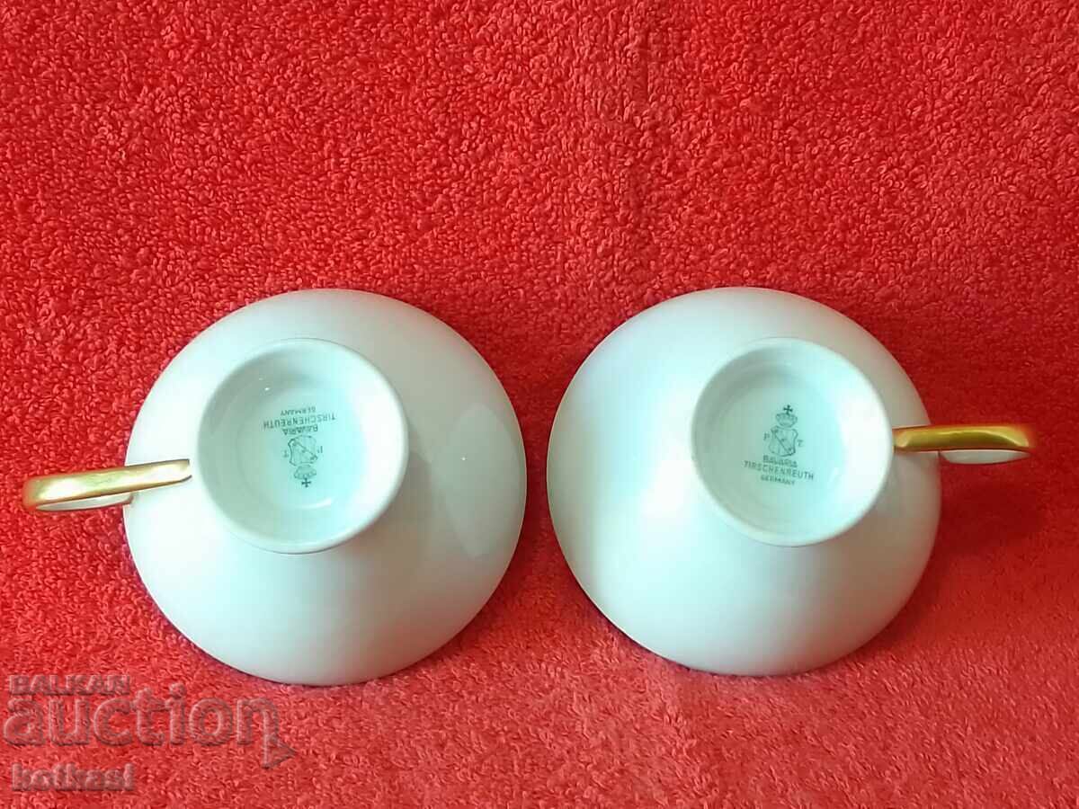 Лот 2 броя порцеланови чаши tirschenreuth позлата кантове - 6 Лот 2 броя порцеланови чаши tirschenreuth позлата кантове - 6