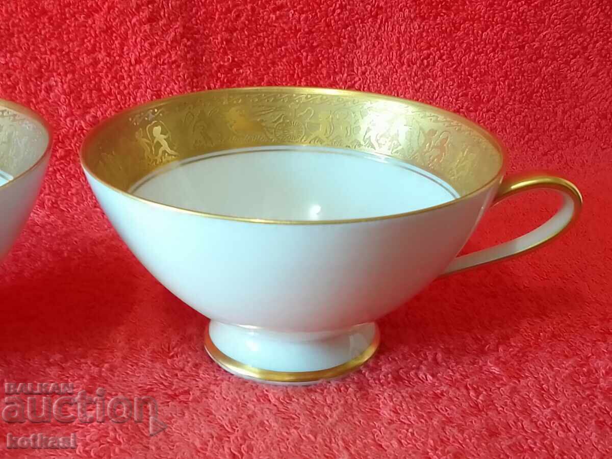 Лот 2 броя порцеланови чаши tirschenreuth позлата кантове - 7 Лот 2 броя порцеланови чаши tirschenreuth позлата кантове - 7