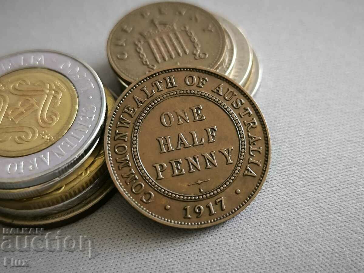 Монета - Австралия - 1/2 (половин) пени | 1917г.