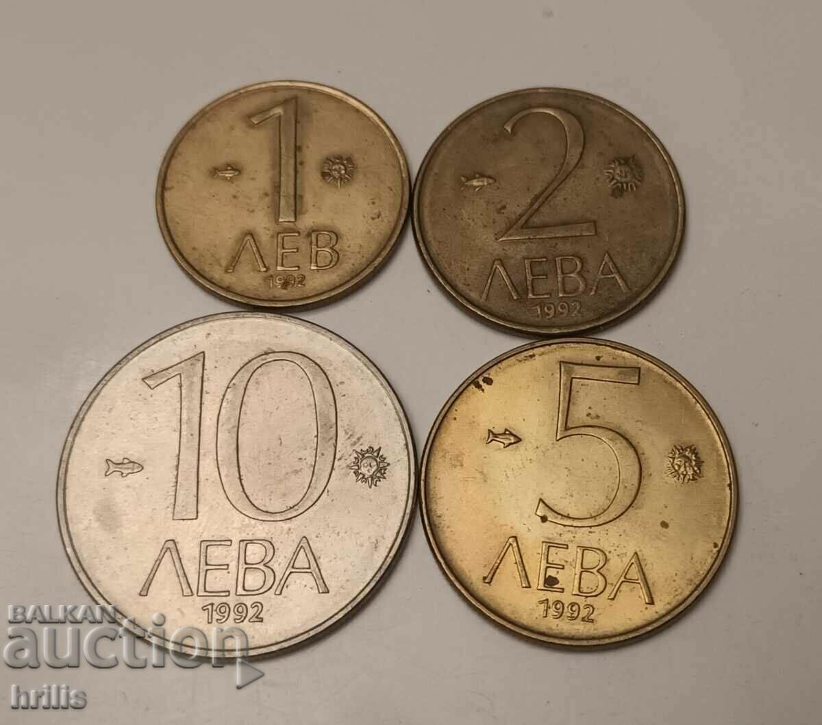 БЪЛГАРИЯ 1922 - 1, 2, 5 И 10 ЛЕВА