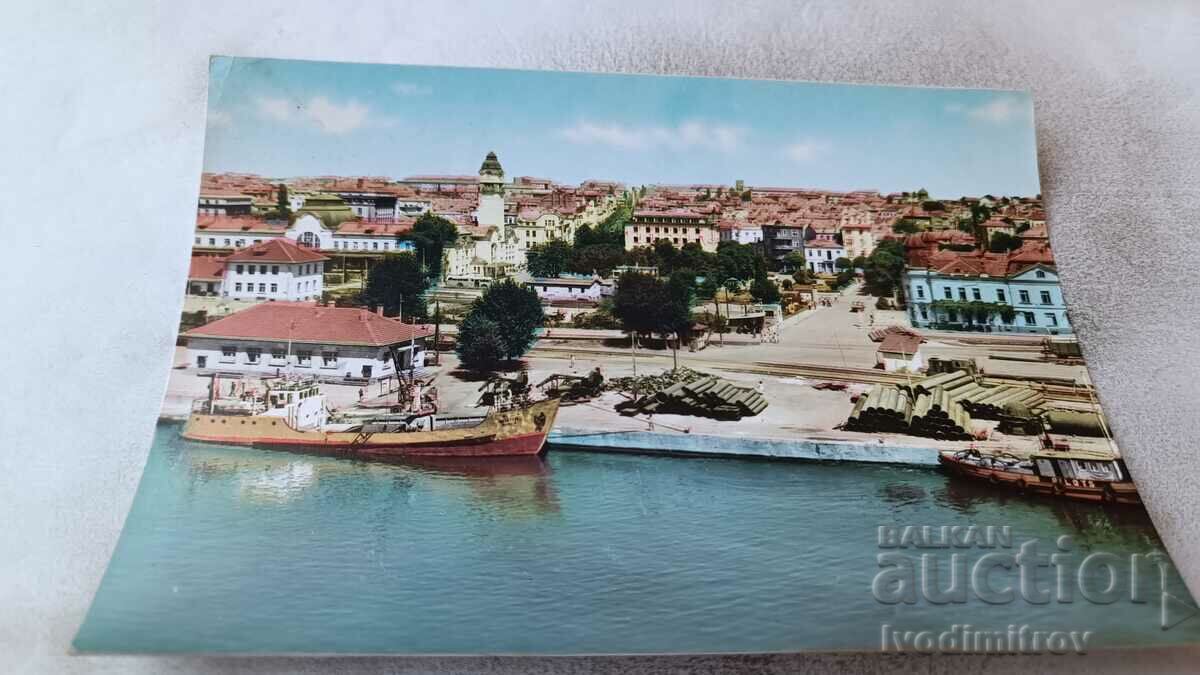 Пощенска картичка Бургас Общ изглед 1962