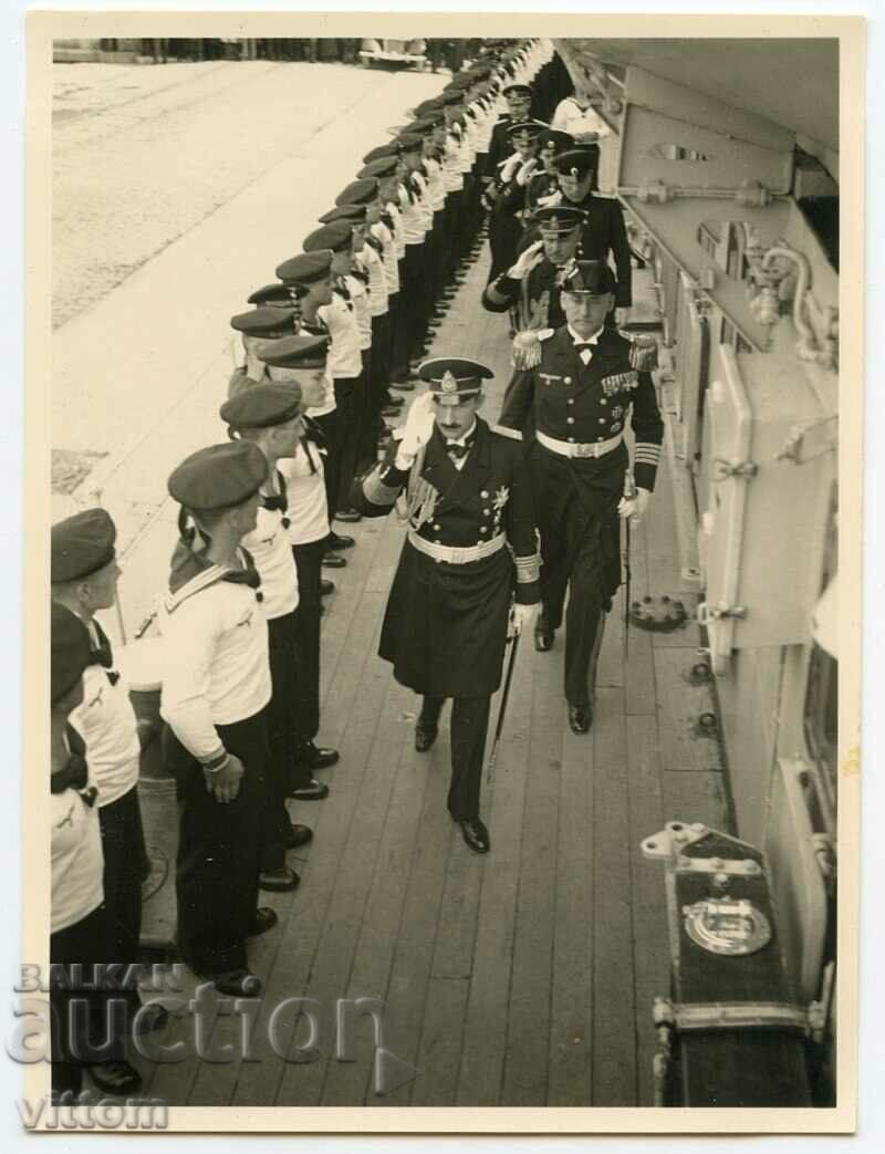 Țarul Boris Varna crucișătorul german Emden 1936 uniformă militară