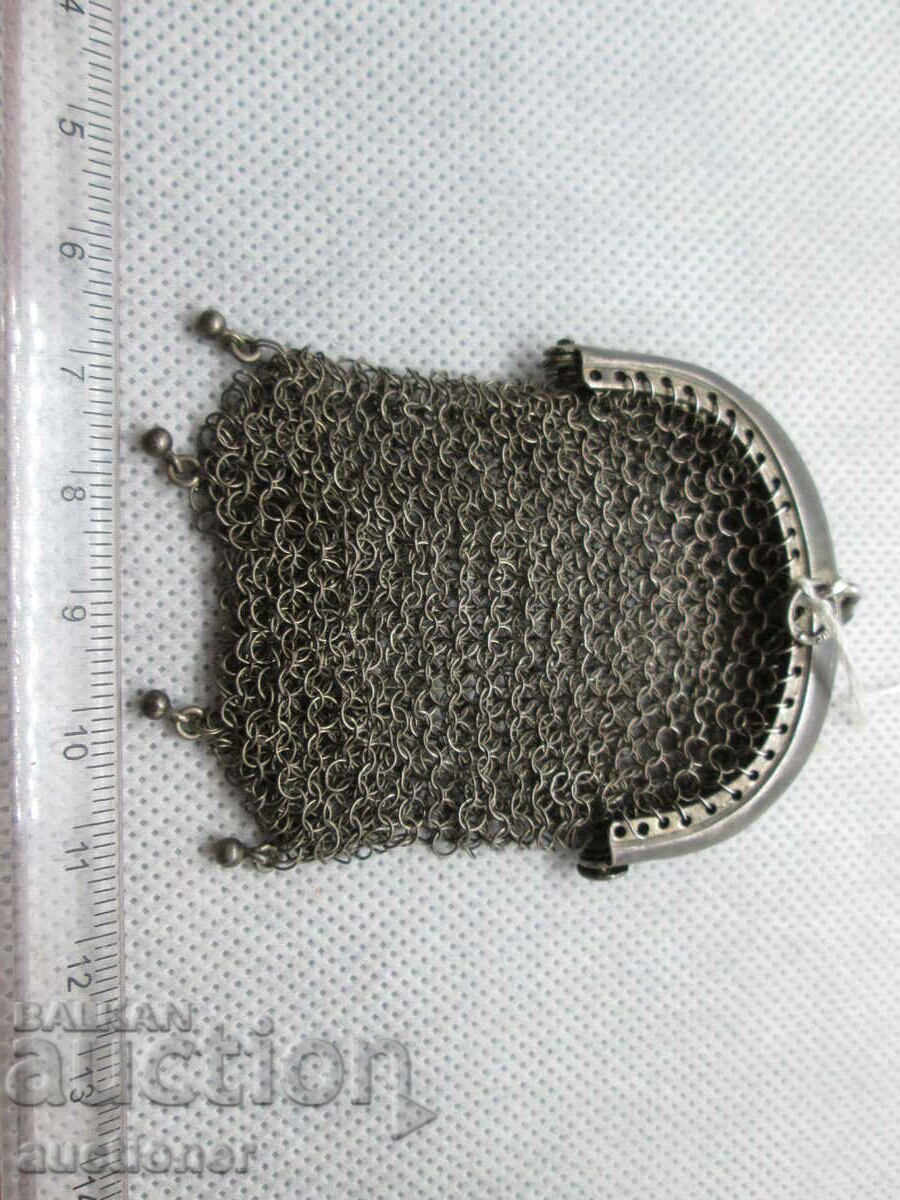 WOMEN'S SILVER PURSE, ART NOUVEAU CHATELAN 1890 - 5 WOMEN'S SILVER PURSE, ART NOUVEAU CHATELAN 1890 - 5