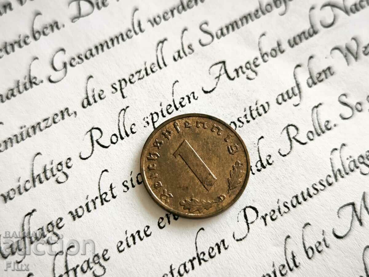Delivery of Coin - Third Reich - Germany - 1 Pfennig | 1939; Series D Delivery of Coin - Third Reich - Germany - 1 Pfennig | 1939; Series D
