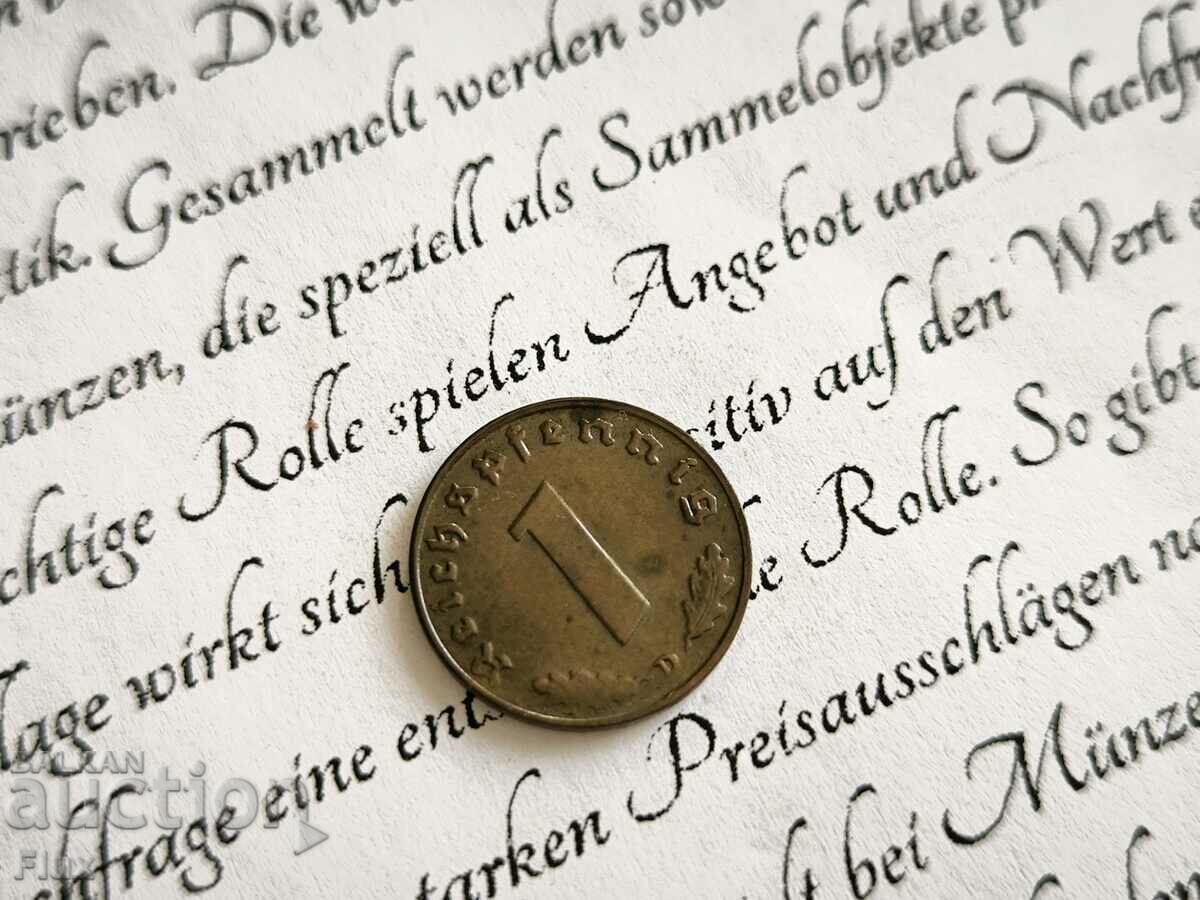 Delivery of Coin - Third Reich - Germany - 1 Pfennig | 1939; Series D Delivery of Coin - Third Reich - Germany - 1 Pfennig | 1939; Series D